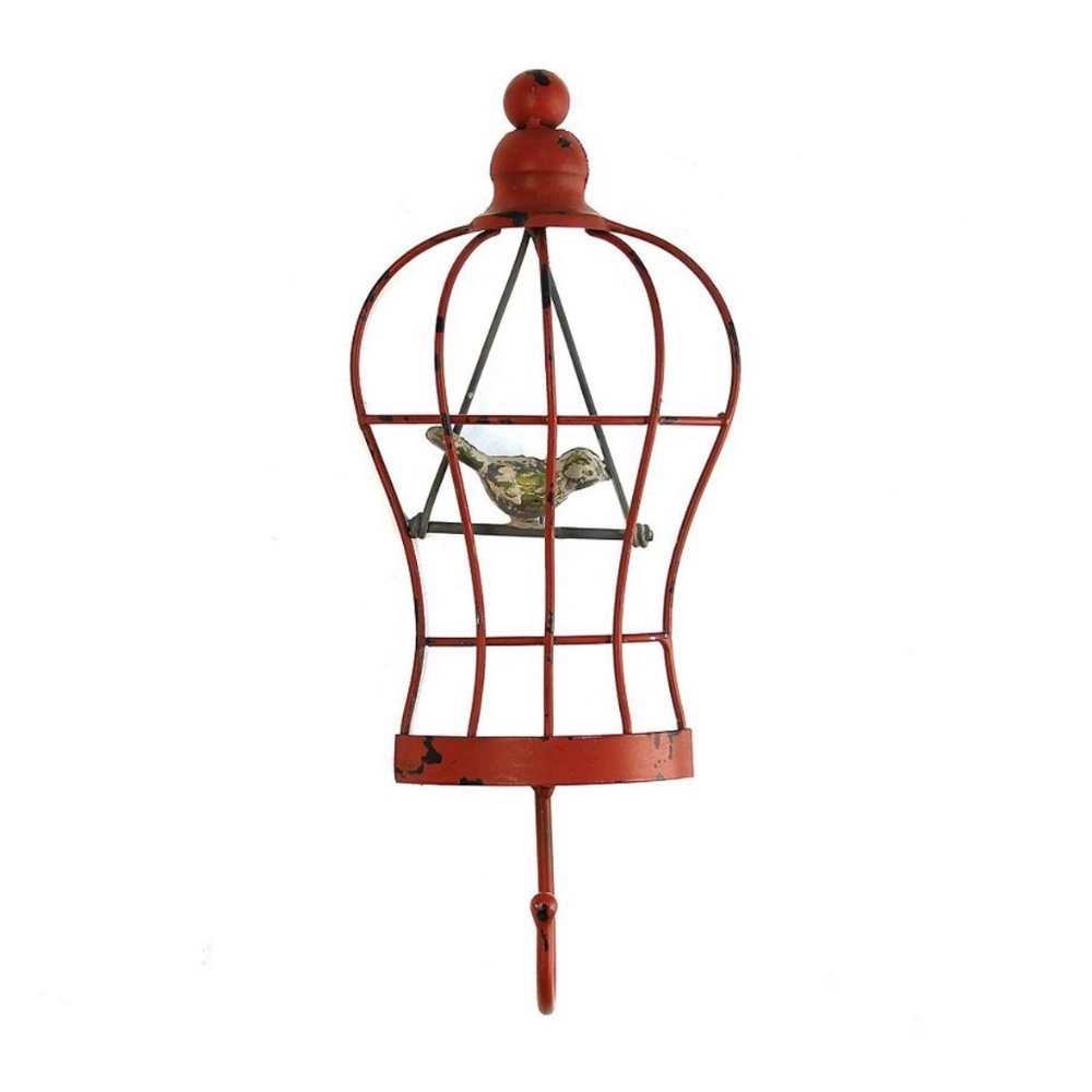 Birdcage Wall Hook - Metal Wall Decor - Coat Hooks - Key Hook